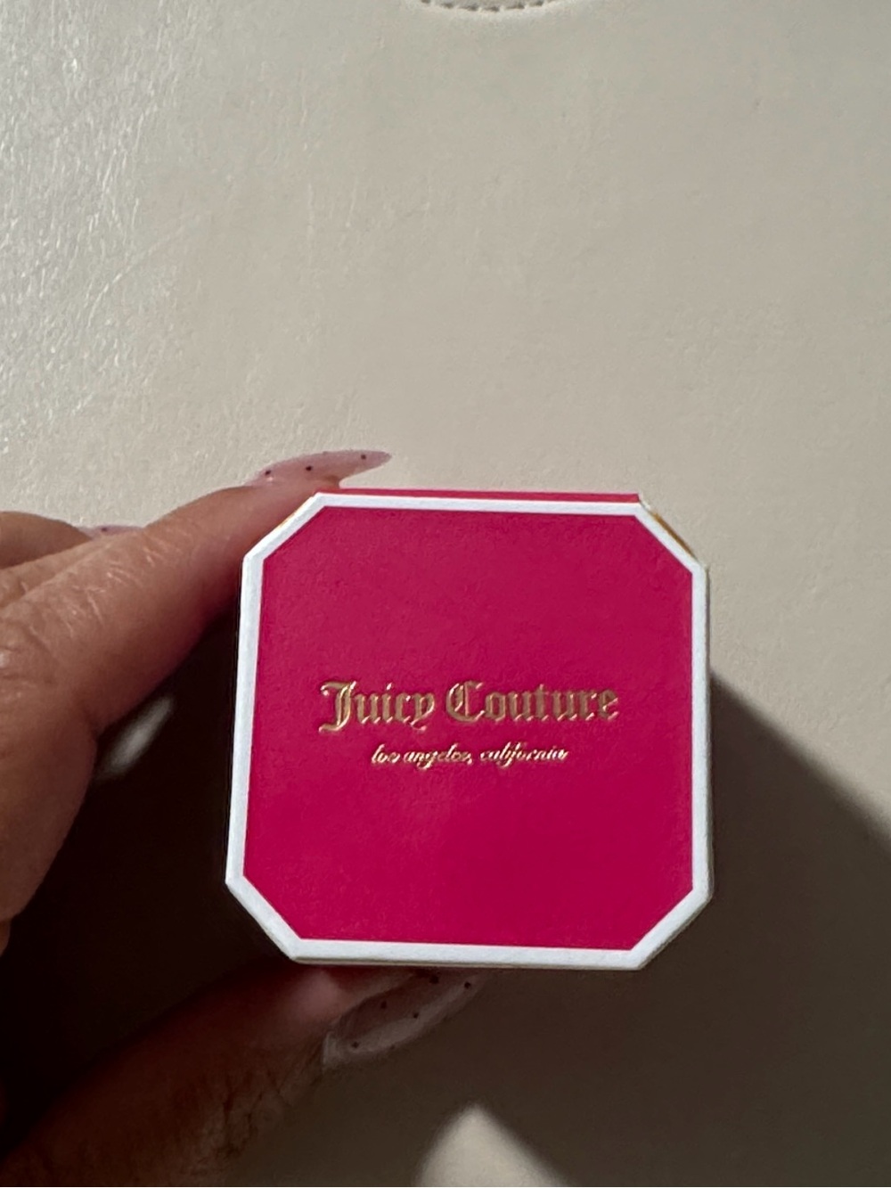 Juicy Couture Hot Pink and Gold Octagonal Highlighter Earring Box